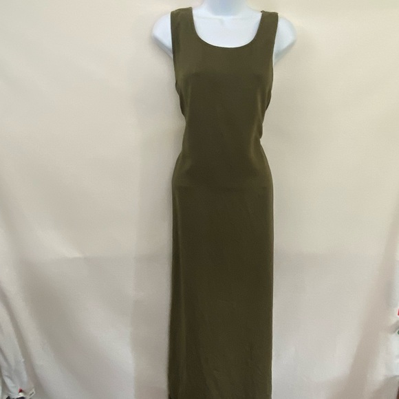 Hot Cotton Dresses & Skirts - Hot Cotton Green 100% Linen Maxi Dress Size M Y-37